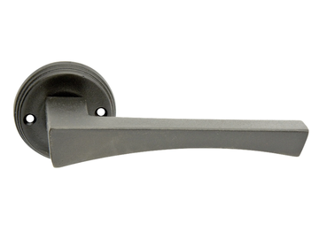 ARCO - Bronze door handle on rose by GIARA ART DESIGN-BRONZE - view 2